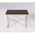 Eames draadbasetafel door roestvrij staal